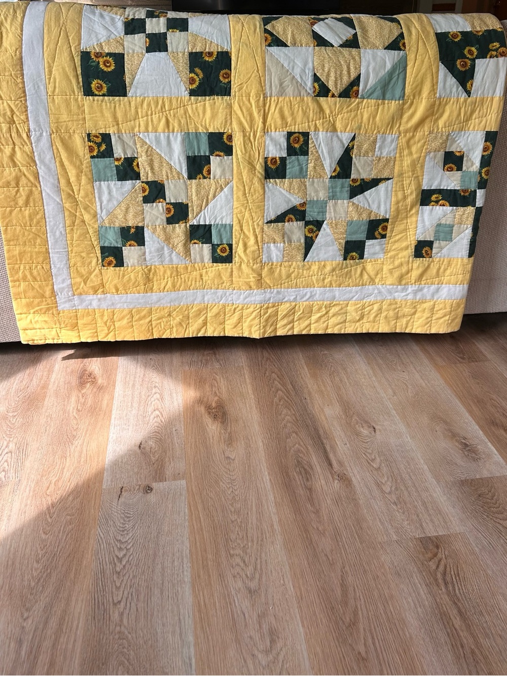 Handmade Sunflower Patchwork Quilt